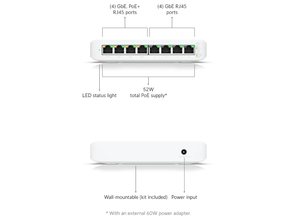 [USW-LITE-8-POE] UNIFI SWITCH LITE 8 POE
