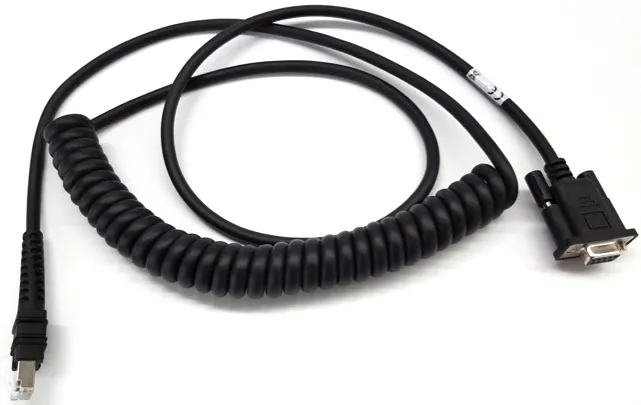 [CBA-R71-C09ZAR] Zebra 2.8m Coiled RS232 Barcode Scanner Cable | CBA-R71-C09ZAR